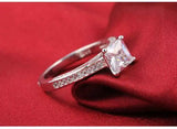 Princess 925 Sterling Silver Wedding Engagement Ring