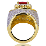 Luxury Red and Gold Men Anniversary Ring