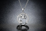 Double Owl 925 Sterling Silver Necklace