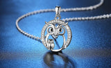 Double Owl 925 Sterling Silver Necklace