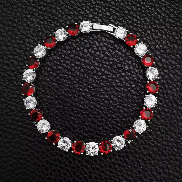 2MM 18CM Athena Red, White or Black Tennis Bracelet