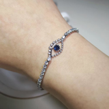 Unique Blue Evil Eye Silver Bracelet