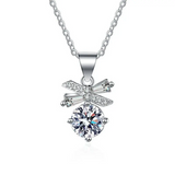 Luxury Ribbon Halo Anniversary Necklace