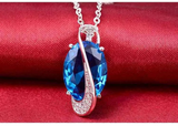 Gothic Valentine's Day Blue or Multicolor Pendant Necklace