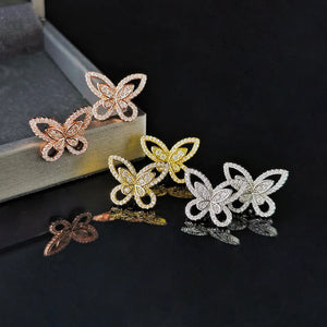 Trendy Gold, Rose or Silver Winner Butterfly Earrings