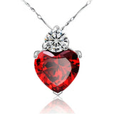 Red Heart 925 Sterling Silver Necklace