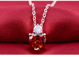 Red Heart 925 Sterling Silver Necklace