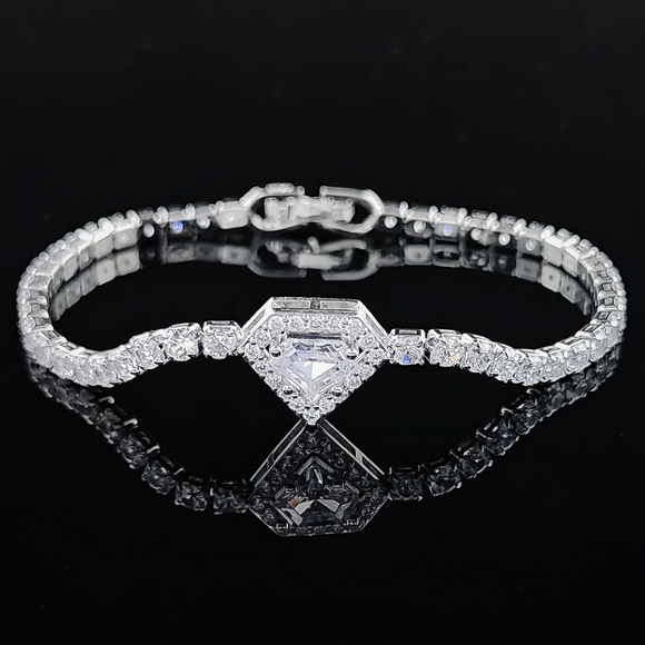 Luxury 925 Sterling Silver Heart Bracelet