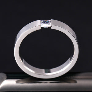 4mm Mens Titanium Anniversary Ring