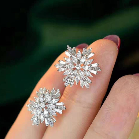 Snowflakes 925 Sterling Silver Earrings