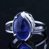 Luxury Blue Angel Wings Fashion Ring
