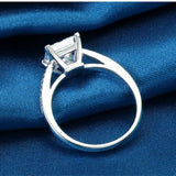 New Princess 925 Sterling Silver Engagement Ring
