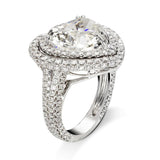 Luxurious Heart 925 Sterling Silver Engagement Ring