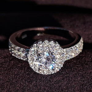 925 Sterling Silver Classic Pave Ring