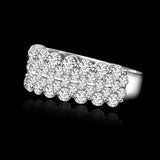 Luxury Round 925 Sterling Silver Ring