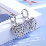 Luxury Heart 925 Sterling Silver Earrings