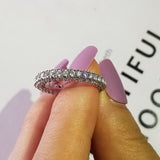 Forever Round 925 Sterling Silver Eternity Band Ring