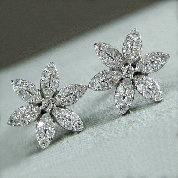 925 Sterling Silver Blossoms Earrings