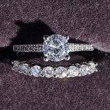 Forever Timeless 925 Sterling Silver Engagement Wedding Ring