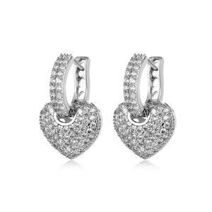 Love Gold or Silver Color Heart Earrings