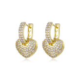 Love Gold or Silver Color Heart Earrings